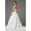 Strapless A-Line Wedding Dress with Bow